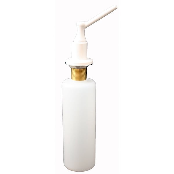 Jones Stephens Polar White Lotion and Soap Dispenser with Brass Pump S10021 - main